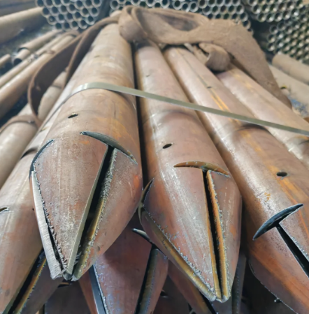 湘西出尖打孔加工无缝注浆钢花管注浆管厂家